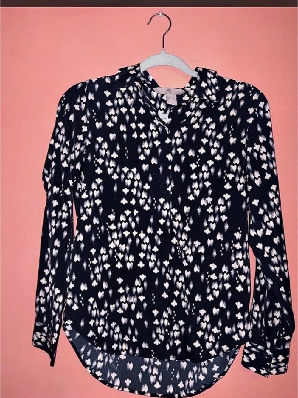 H&Medium Floral Blouse in Blue & Pink Size 0 Like New